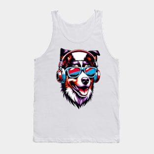 Smiling Rafeiro do Alentejo DJ in Japanese Art Style Tank Top